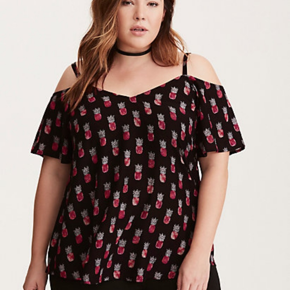 Torrid Cold Shoulder Blouse